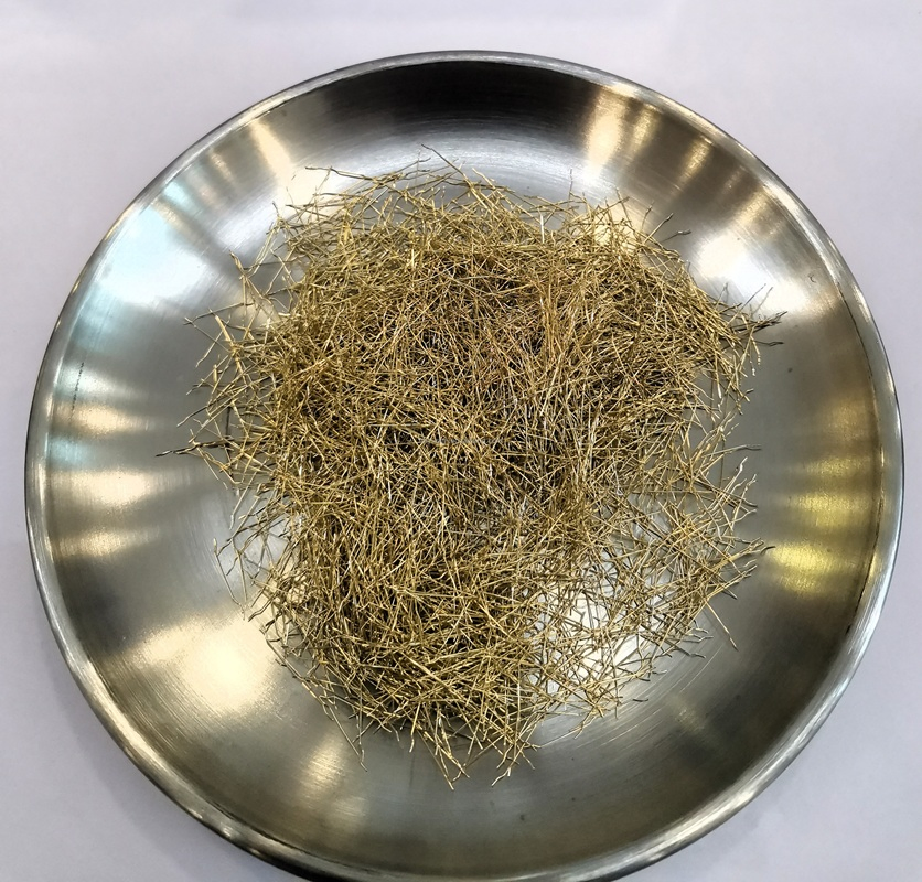 Micro Single Fold Steel Fiber Copper Coated for Uhpc Building Materials Concrete Mortar New Research Steel Fibre with Fast Delivery