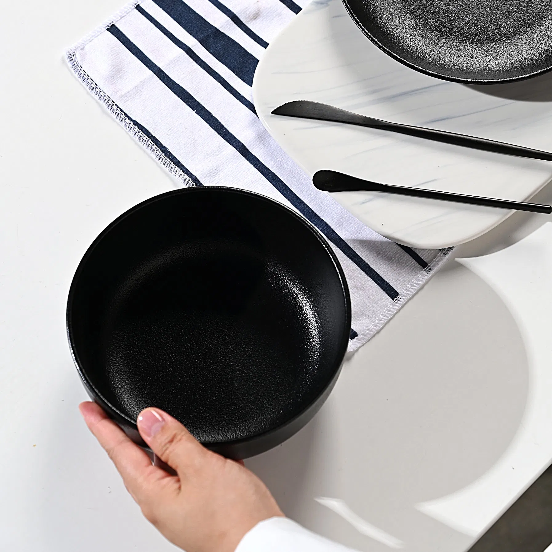 6 Inch Round Shape Ceramic Soup Bowl for Restaurant Home Hotel