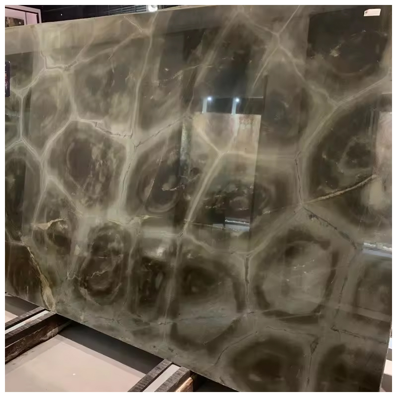 Brazilian Exotic Green Turtle Illusion / Verde Tortuga Quartzite for Countertops and Wall