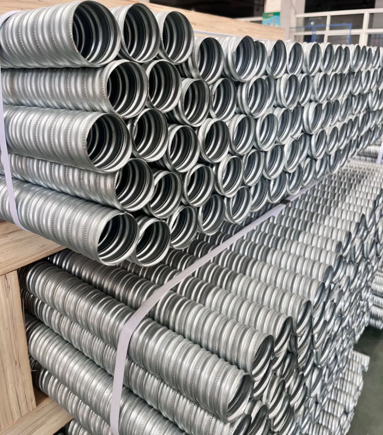 Post-Tensioning Duct Building Embedded Metal Bellows Large Diameter Concrete Bellows 75mm