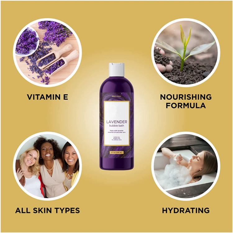Private Label Premium Lavender Moisturizing and Relaxing Bubble Bath
