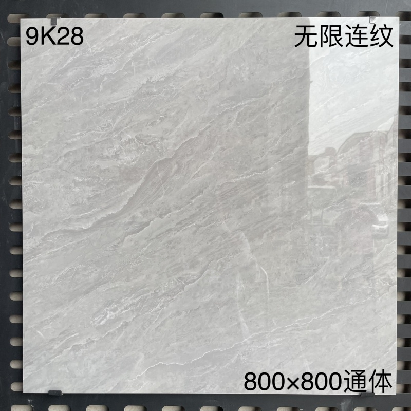 Premium 80*80cm White Grey Marble Glazed Polished Porcelain Ceramic Square Floor Tiles for Bedroom and Living Room