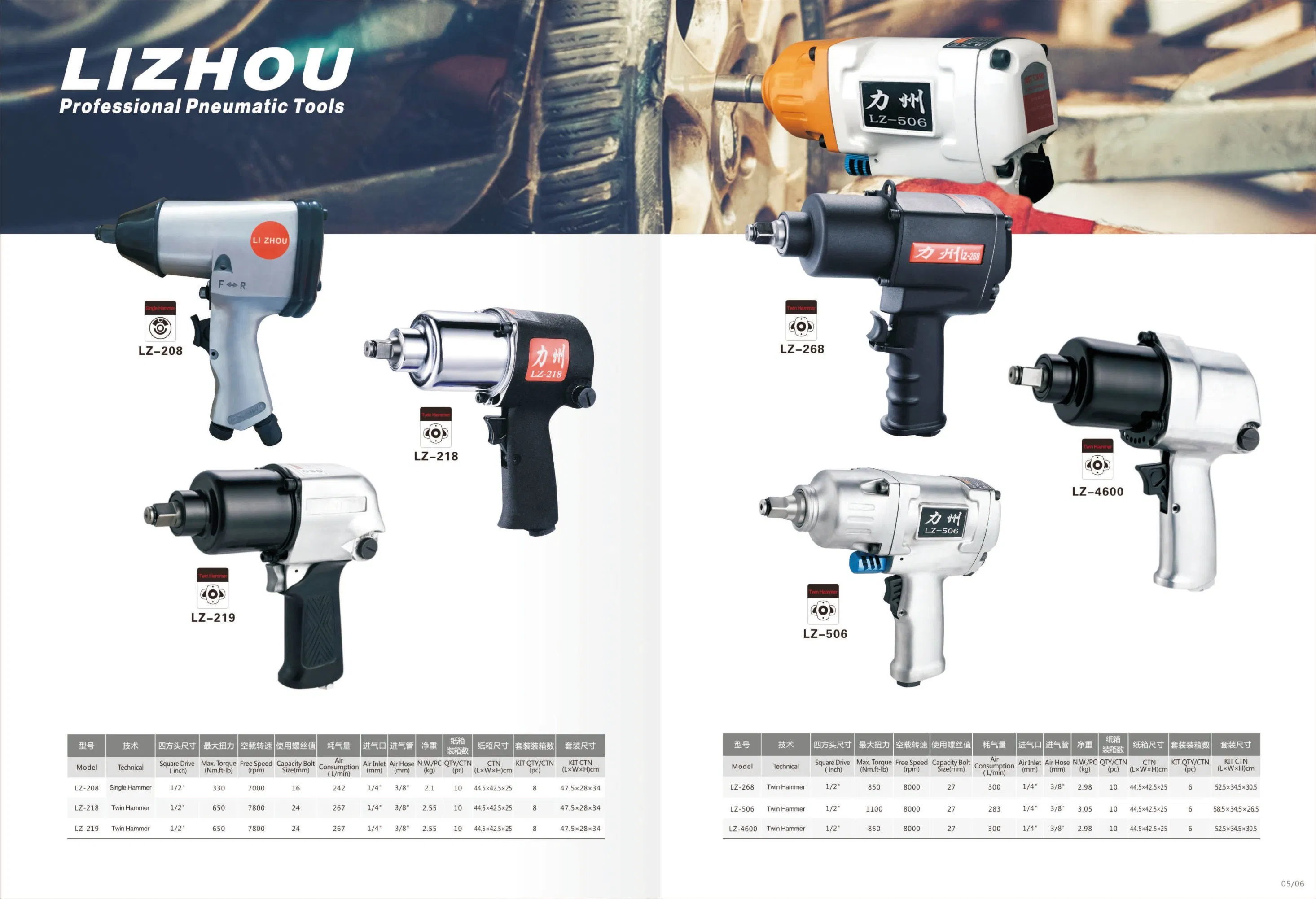 268 Twin hammer pneumatic tool air hammer repair tool screw tools air impact wrench