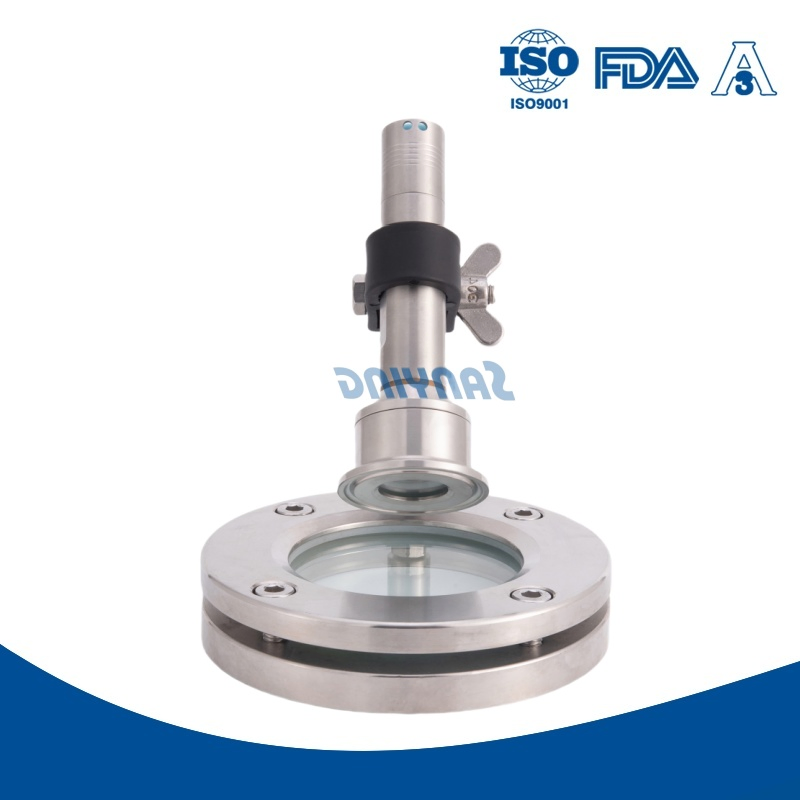 Factory Direct Sells Sanitary Flange-Type Sight Glass with Light