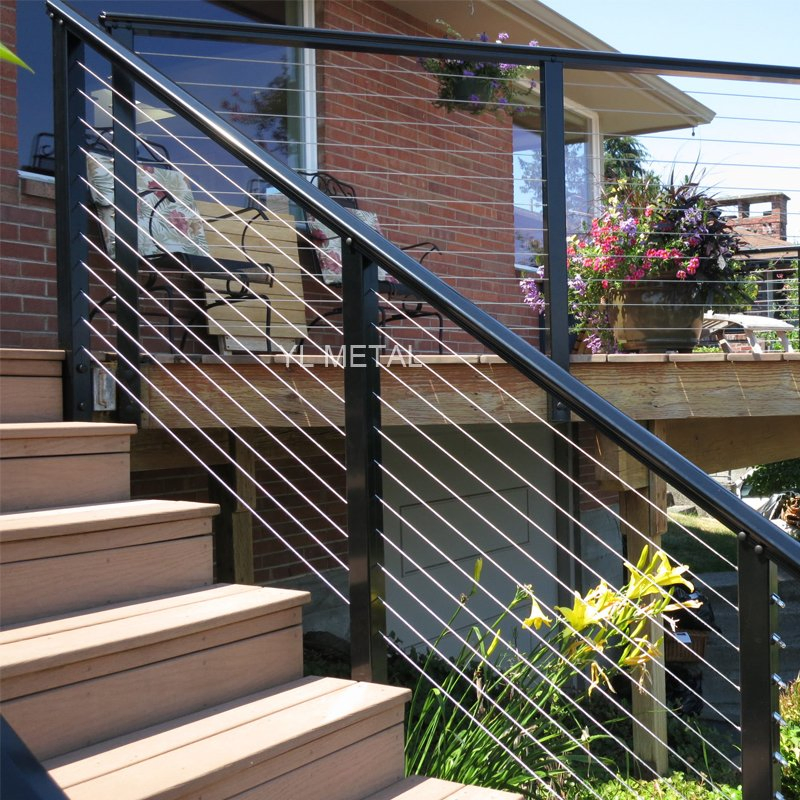 Y L High Quality Balustrade Balcony Handrail Deck Terrace Post Cable Railing