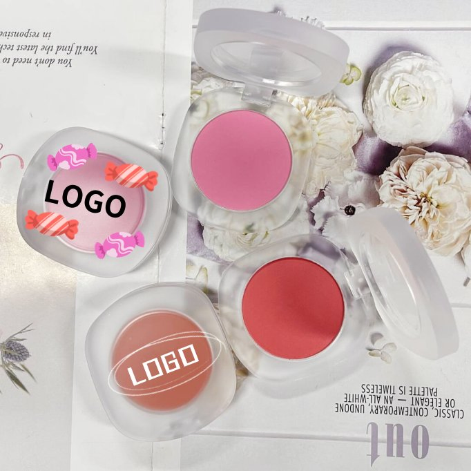 Best Selling Vegan Cosmetics with Long Lasting Fine Powder Texture Gentle Peach Colored Blush Palette