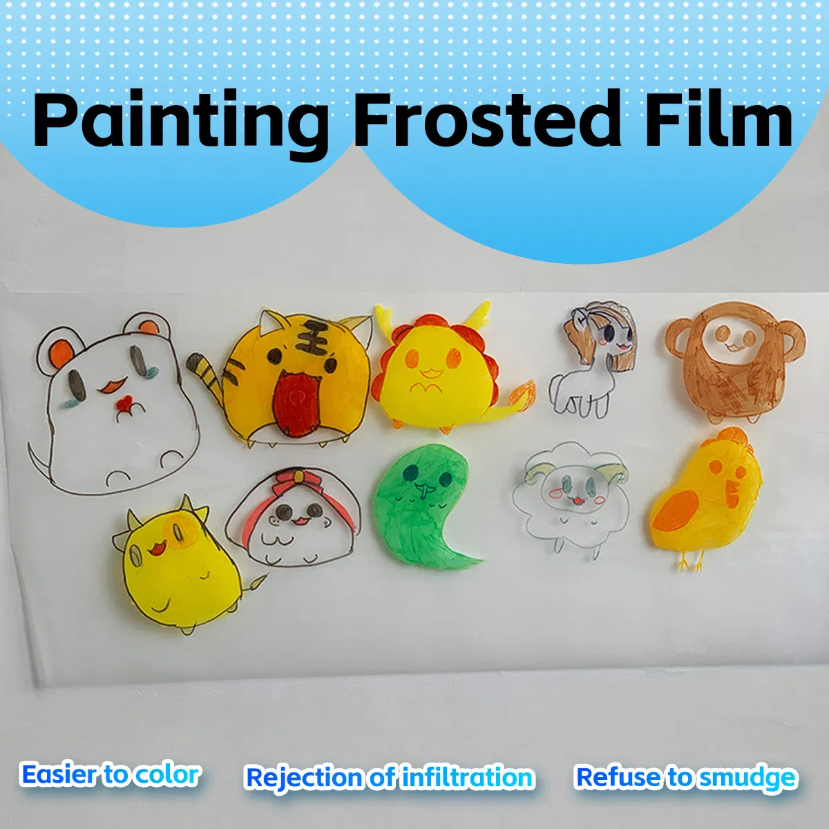 Anti-Scratch Transparent Wall Sticker & Kids Drawing Film
