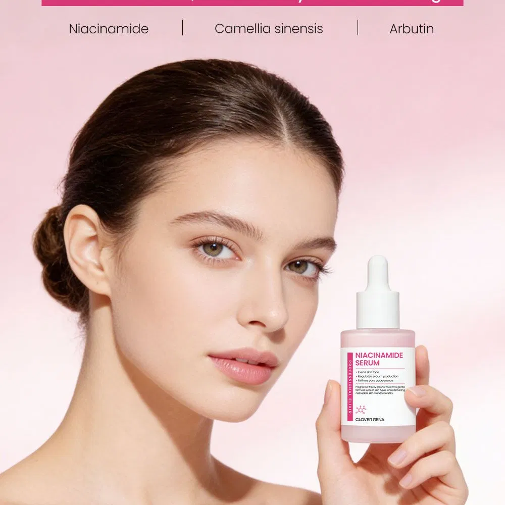 30ml Pink Dropper Cylindrical Bottle Nicotinamide Facial Essence