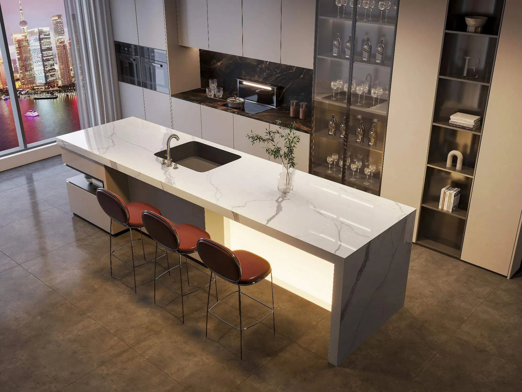 Durable Synthetic Marble Tiles for Stylish Flooring Solutions