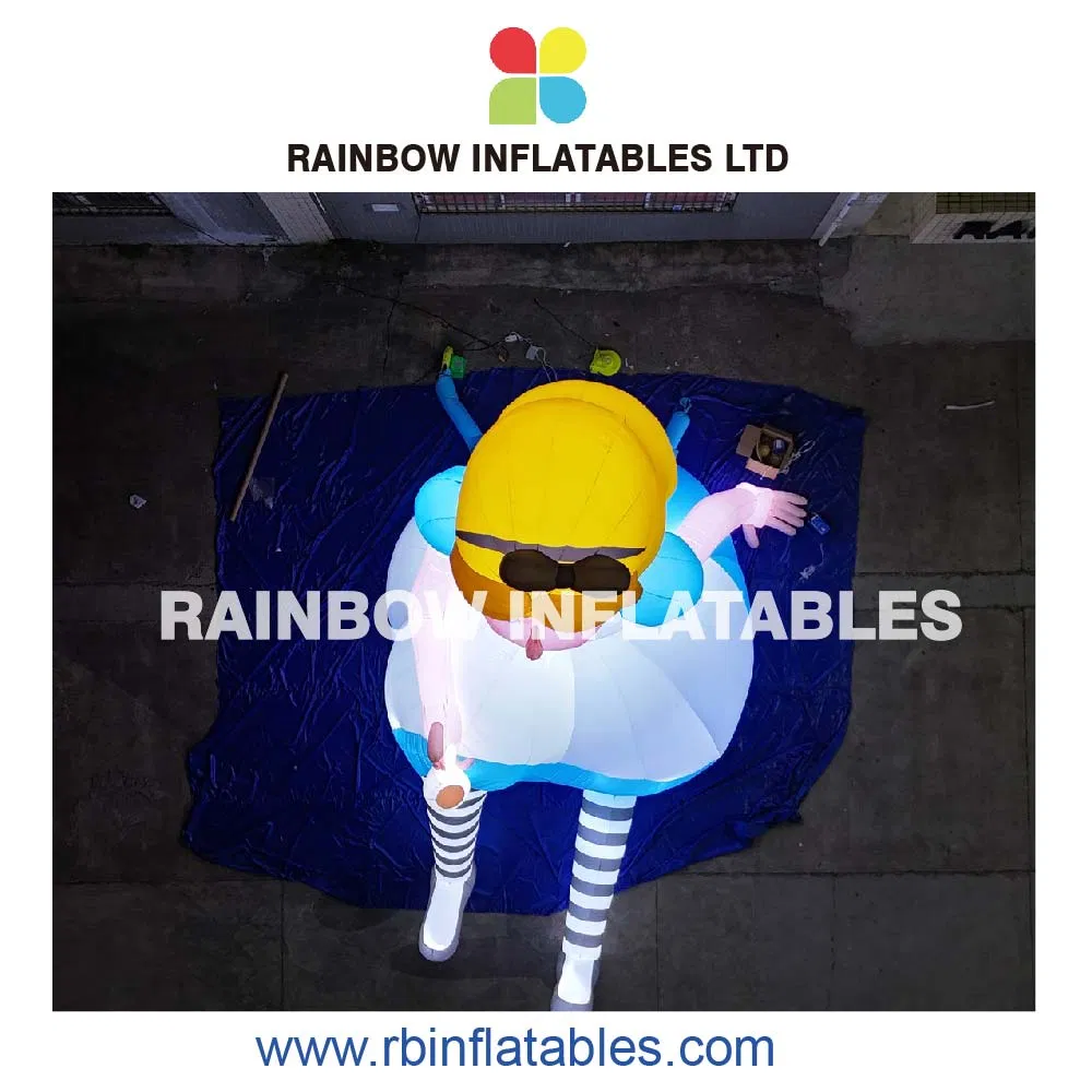LED Glowing Inflatable Alice Character Magical Attraction for Wonderland Events