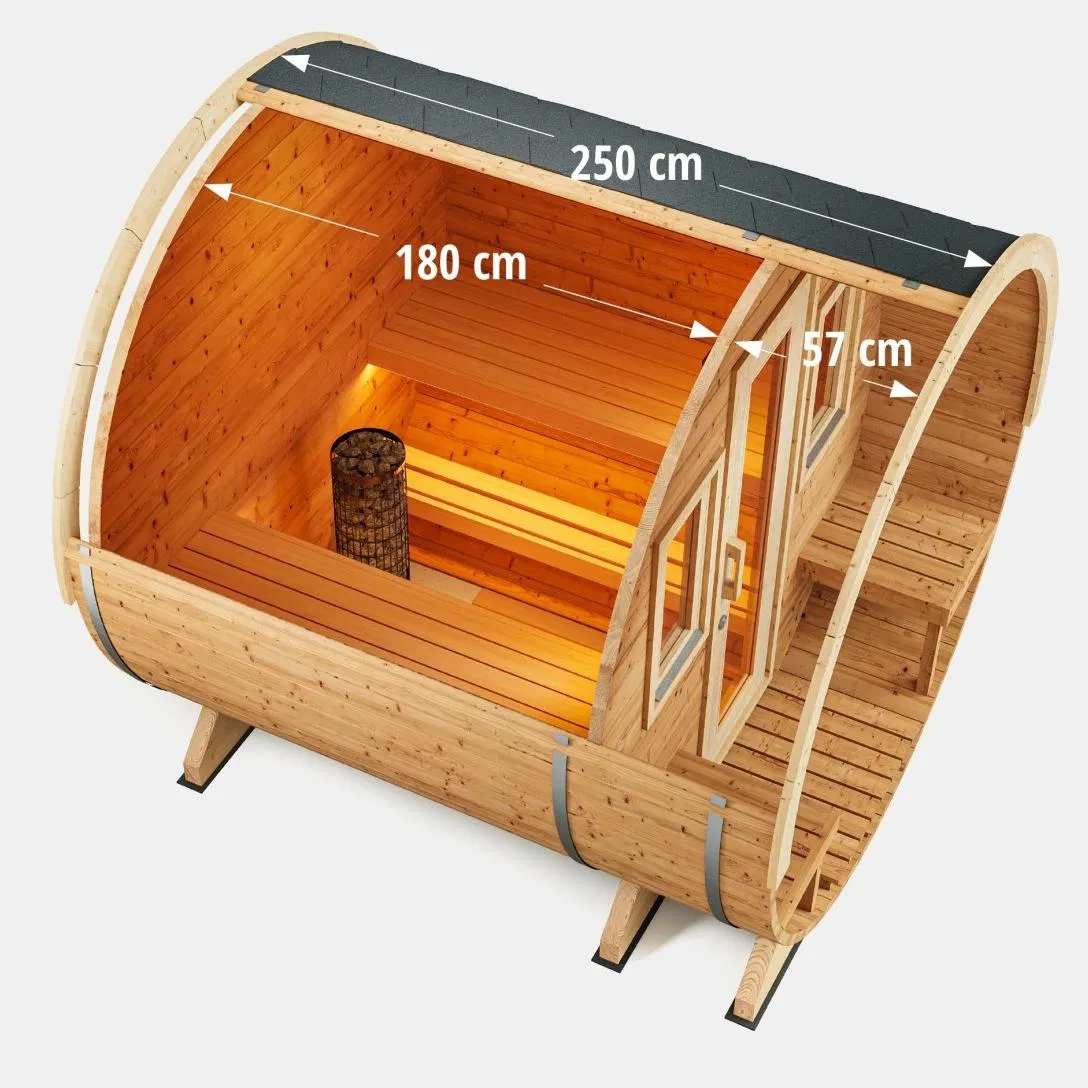 Панорамная сауна на 3-4 человека с крыльцом