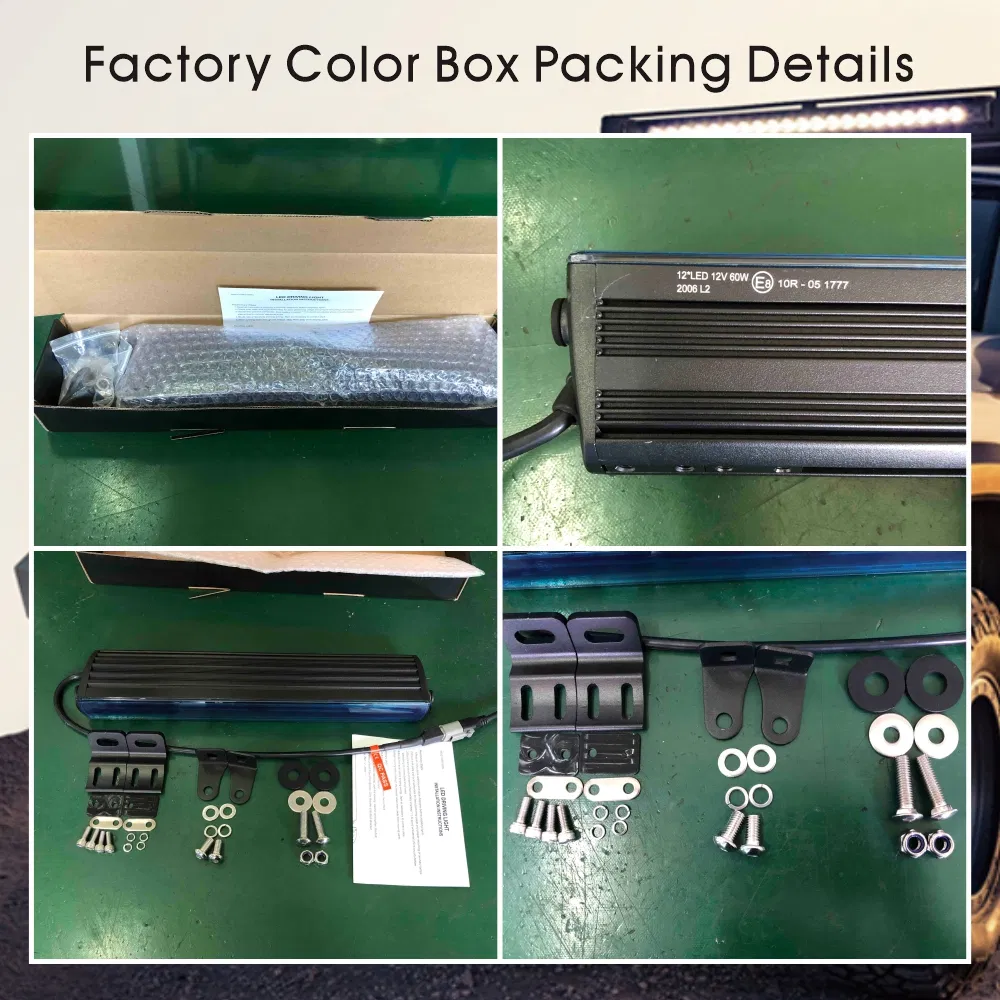 14-дюймовая светодиодная световая балка 60W, прямая тонкая, дальний свет, 5400 лм, для бездорожья