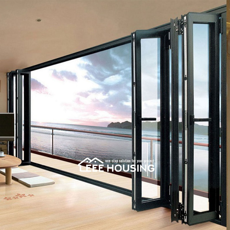 Factory Direct Completely Customizable Residential and Commercial Folding Glass Door, Thermal Aluminum Multi-Fold Swing Door