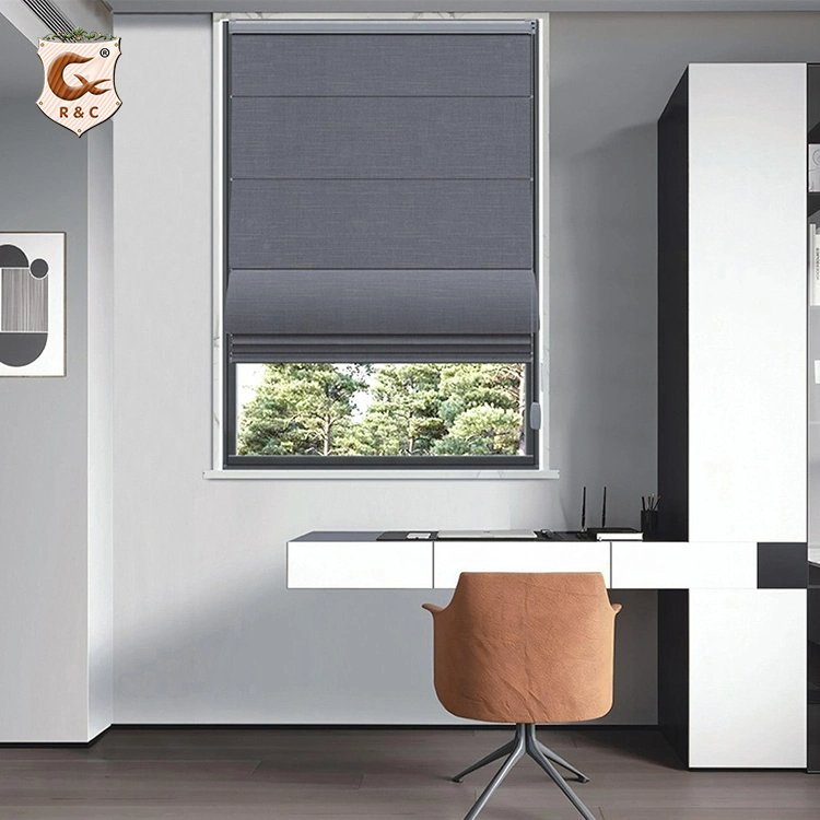 Manufacturer Custom Roman Blinds Window Blackout Electric Roman Shades Blinds