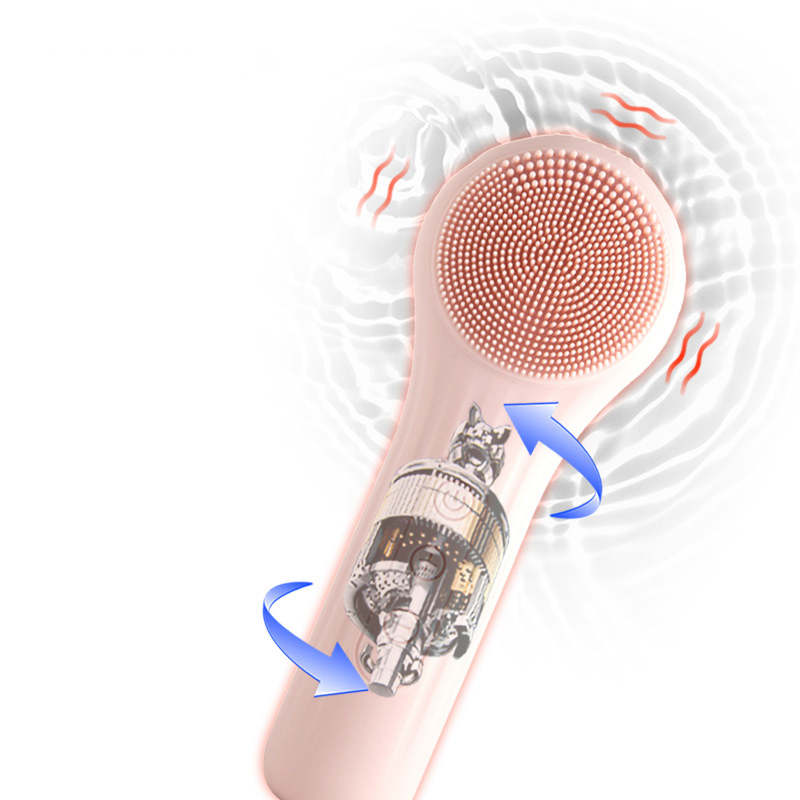 Deep Cleansing Rechargeable Silicone Face Scrubber Pore Purifying Electric Beauty Device Facial Cleansing Brush