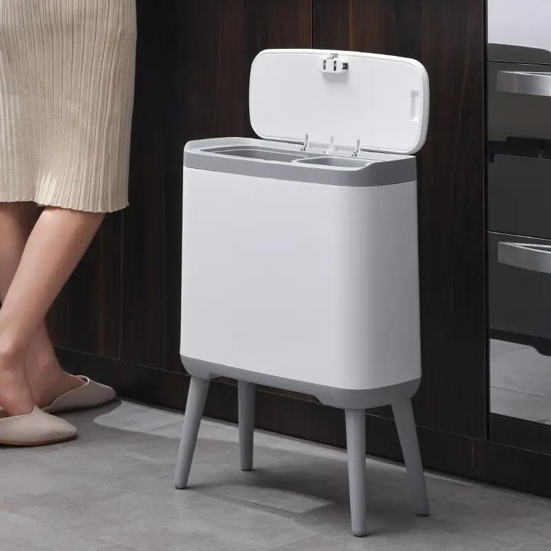 off The Ground Dry and Wet Waste Separation Trash Can