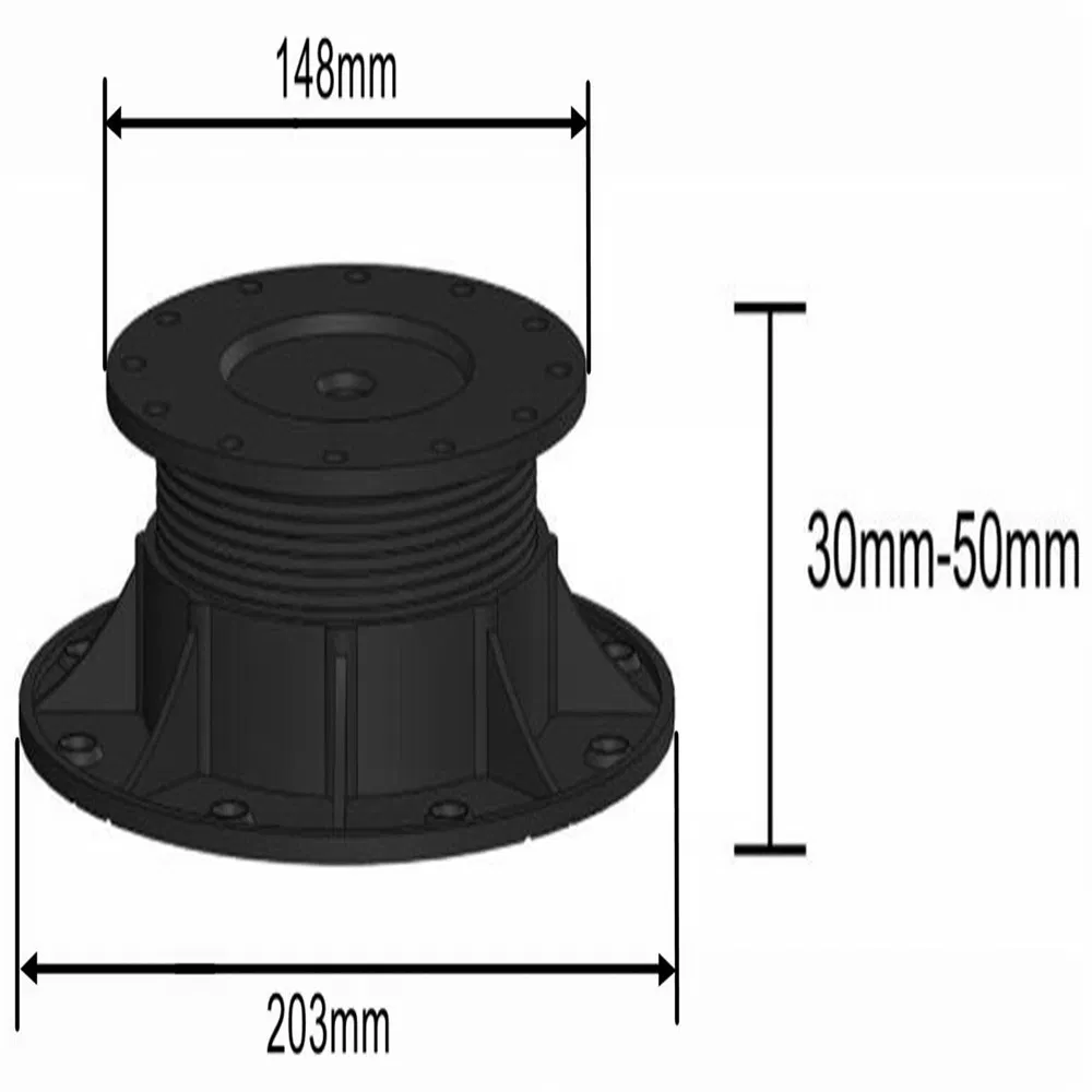 Durable Plastic Support Pedestal for Medoo Outdoor Projects