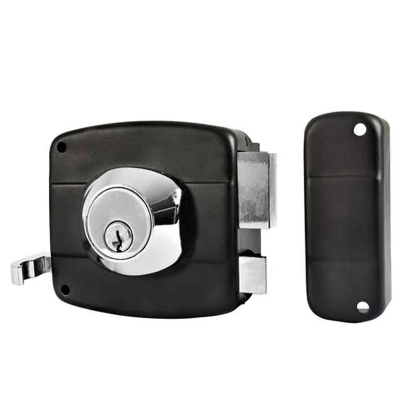 Cerradura Sobreponer Door Anti-Theft Night Latch 7 Pin Single Bolt Rim Lock