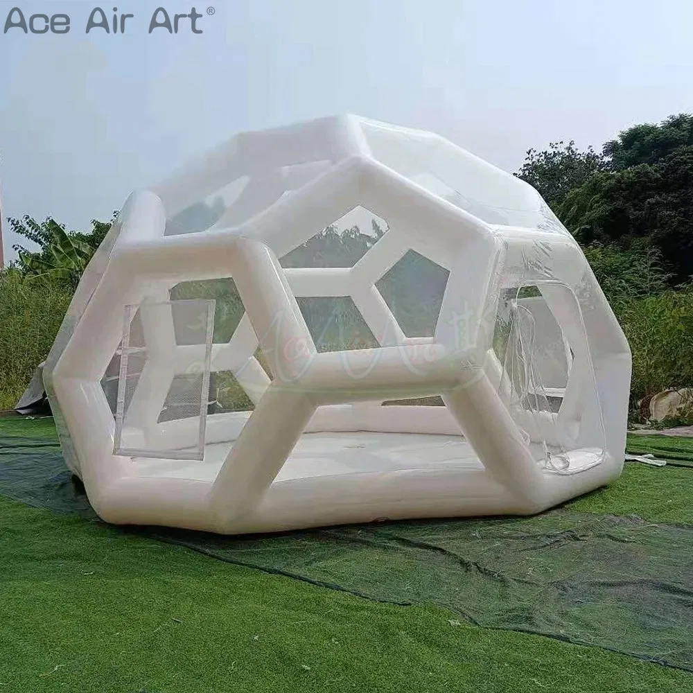 Inflatable Clear Tent PVC Airtight Clear Dome House Inflatable Bubble Tent with Air Pump for Outdoor or Camping Party