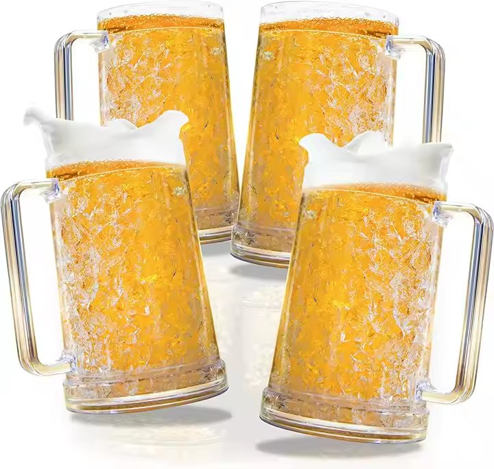 Пивная кружка 16oz с логотипом, двойные стенки, для морозилки