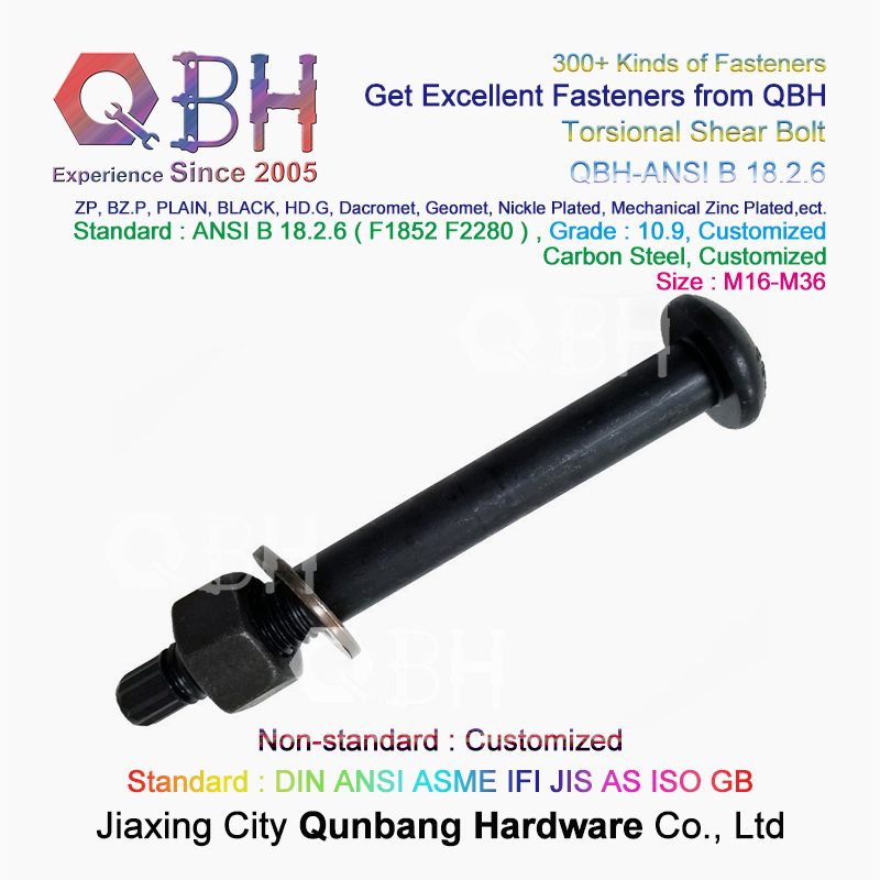 Qbh OEM ODM GB JIS ANSI M24 M27 M30 Steel Structure Frame High-Rise Buildings Torsional Shear Tension Control Tc Bolt Spare Replacement Component