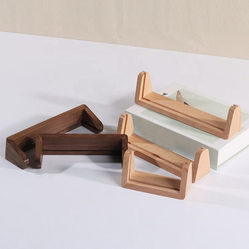 Wholesale Wood U Shaped Acrylic Clear Frame A5 A6 B5 B6 Desktop Acrylic Photo Wood Base Picture Frame