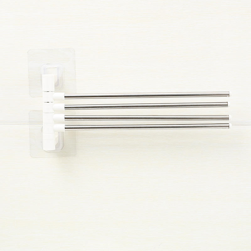 Поворотный настенный держатель для полотенец с 4 перекладинами