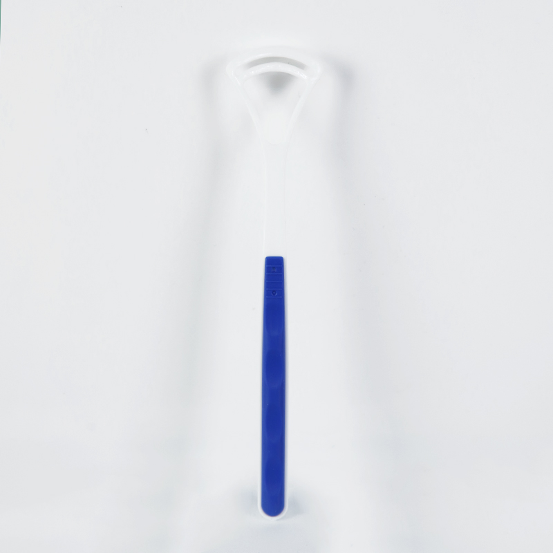 Dental Clean Personal Oral Hygiene Plastic Tongue Cleaning Brush Rubber Tongue Scraper for Sale
