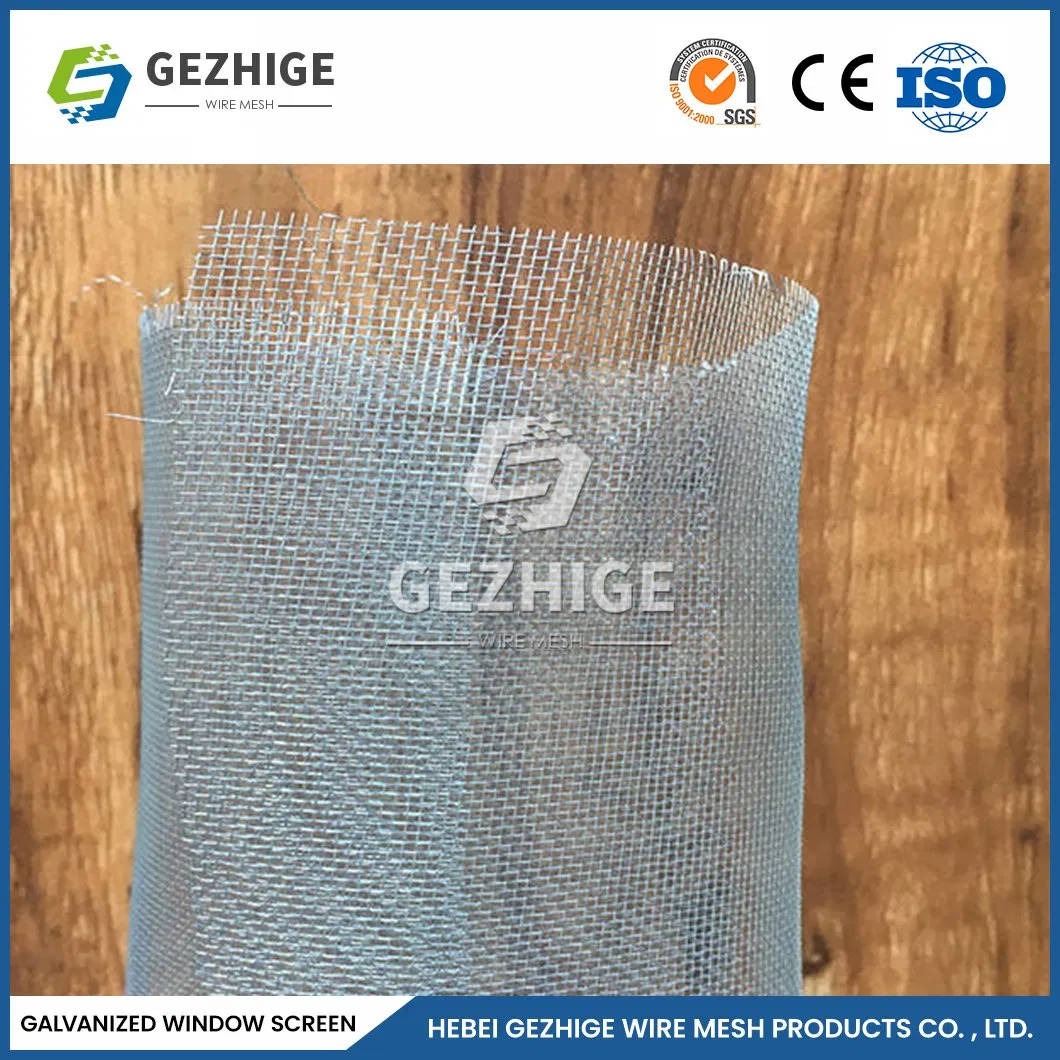 Gezhige Best Retractable Window Screens Factory 16X16 14X14 Mesh Size Zinc Plated Window Mesh China Never Rust Durable Galvanized Steel Mesh Screen
