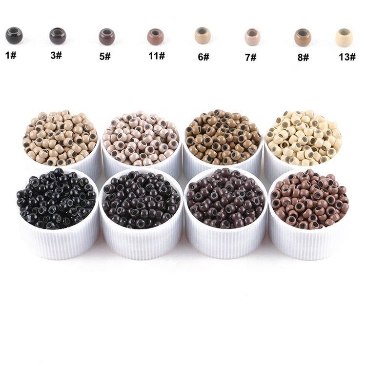 Нано-кольца для наращивания волос с медной силиконовой вставкой