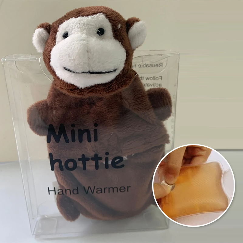Hot Water Bag Plush with Villous Cover Portable Cute Hand Bottles Warmer