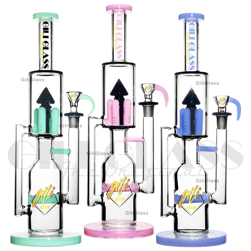 Gili-963 Giliglass 13 Inches Hookah Shisha Design Straight Tube Glass Water Pipe