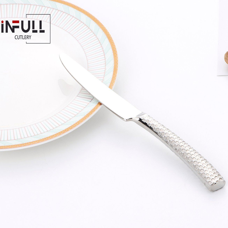 Stainless Steel Steak Knife with Hammered Handle