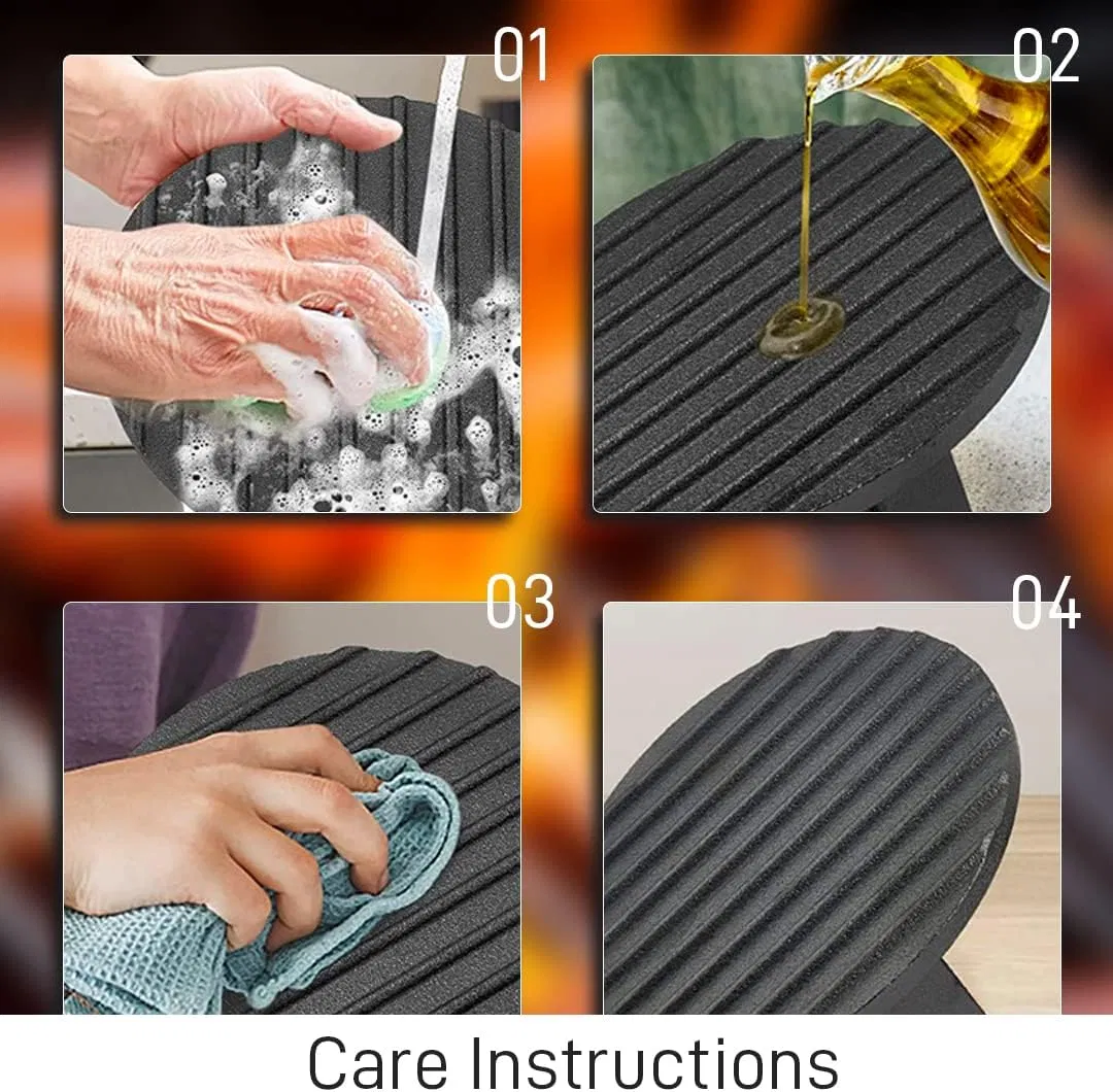 Amazon Hot Selling Steak Weight Cast Iron Bacon Press Burger BBQ Grill Press with Wood Handle