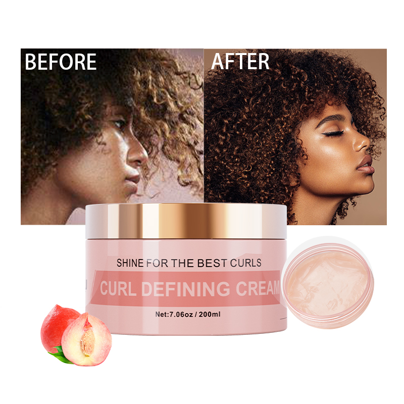 Custom Logo Silk Protein Moisturize Leave on Detangle Anti Frizz Curl Enhancers Cream for Hair