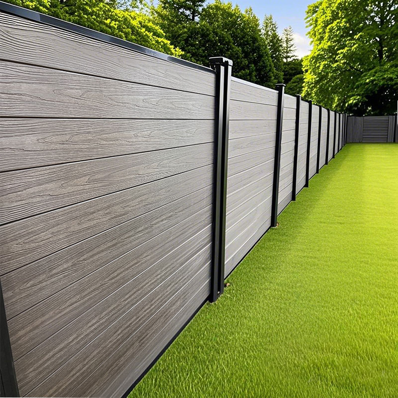 Outdoor Yard Terrace Waterproof UV Resistance Wood Plastic Composite WPC Fence Panel