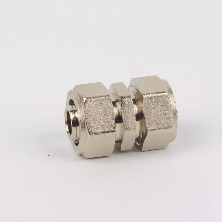 Multilayer Pex Compression Brass Fittings Straight Couplings
