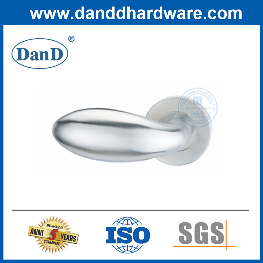 Storeroom Security Metal Door Hardware Stainless Steel Solid Door Lever Handle Knob