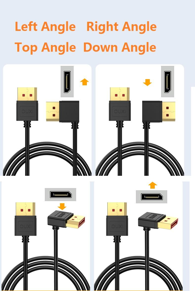 Soft Silicone Super Quality Displayport Cable 2.1 Dp 2.1 Cable 8K@120Hz 4K@240Hz 165Hz 144Hz