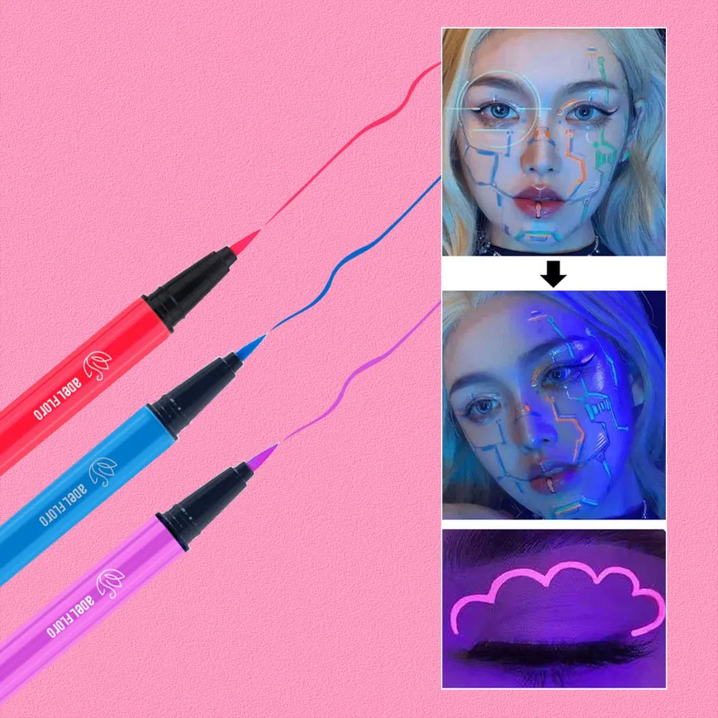 Fluorescent Waterproof Colored Gold Blue Green Red Orange Pink Neon Liquid Eyeliner