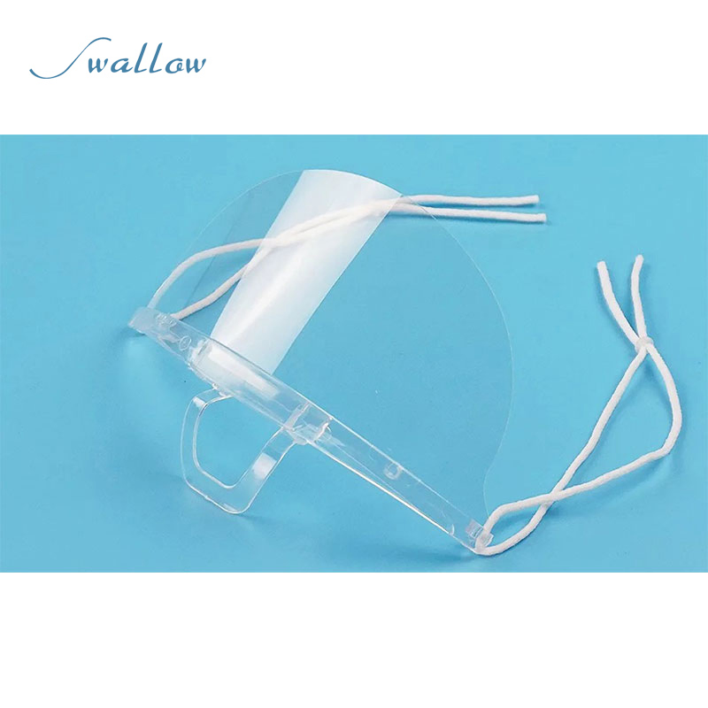 Plastic Anti-Fog Mouth Cover Transparent Mouth Shield for Food Service