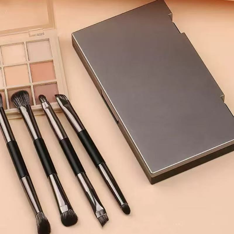 Factory Direct New Tools with Mirror Double Head Eyeshadow Make-up Brush Set