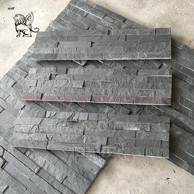 Blve Villa Exterior Wall Decoration Natural Stone Cladding Tile Grey Marble Cultural Stone Panel