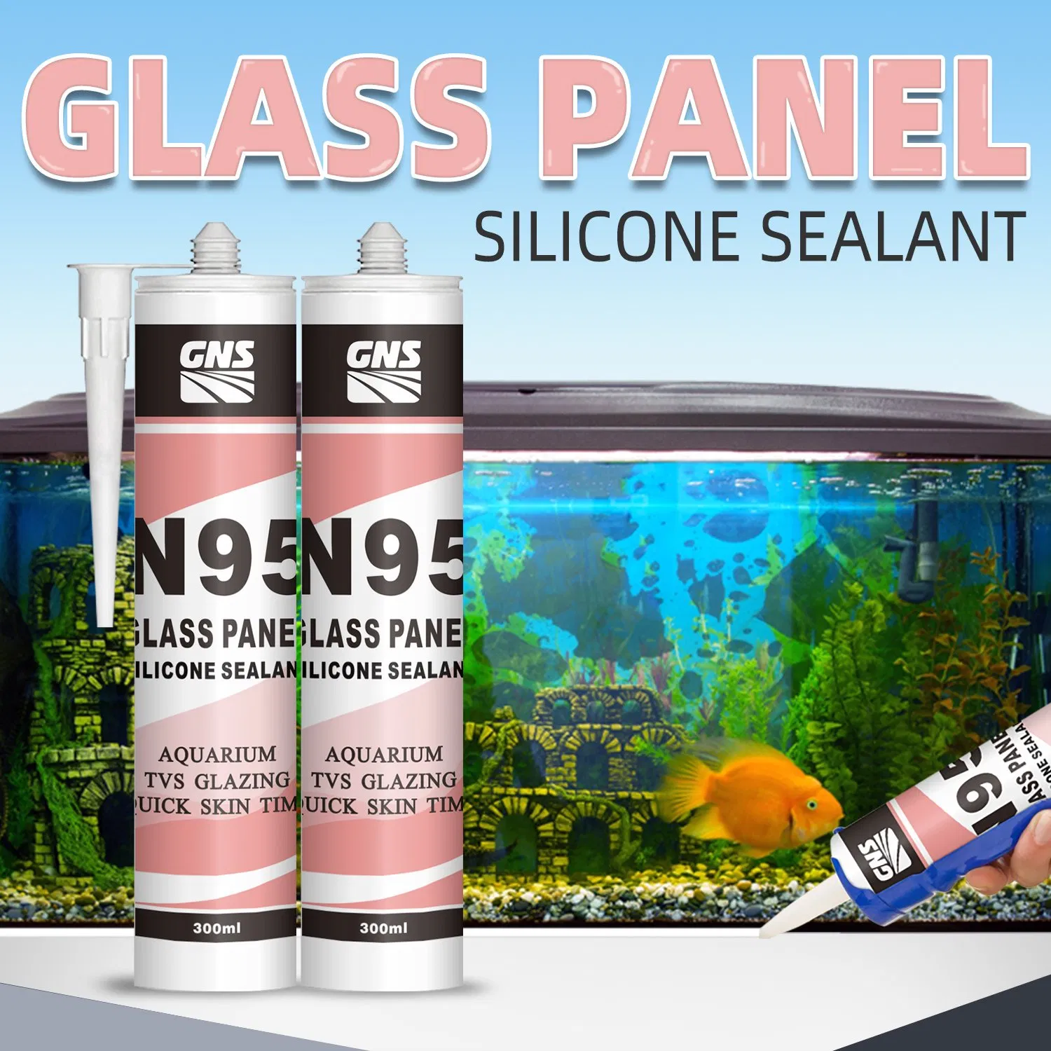 Gns 100% Food Grade Acetie Silicone Sealant for Glass Panel High Quality Silicone