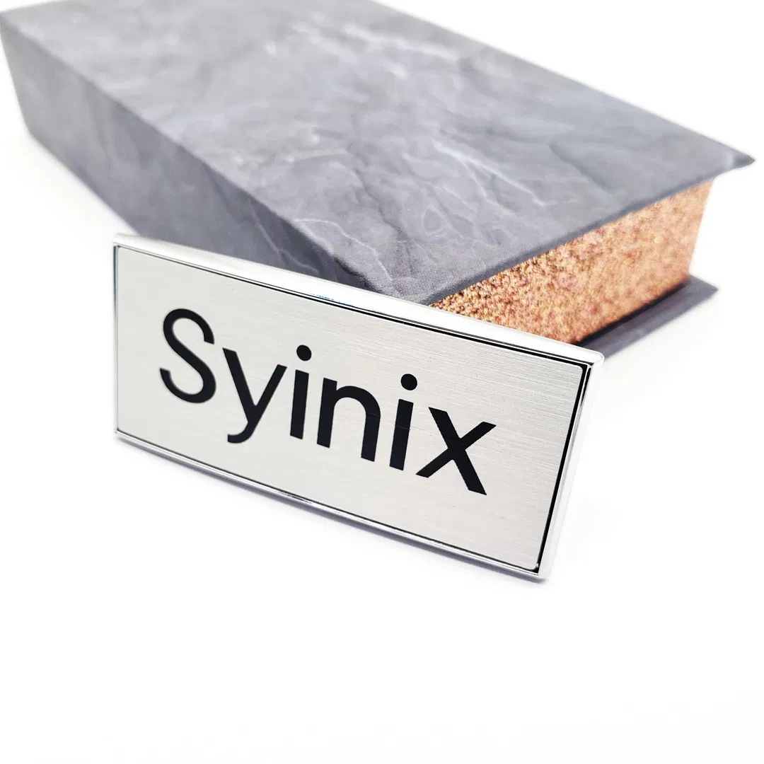 Name Tag Custom Aluminum Alloy Material Metal Tag Advertising Words Brand Logo