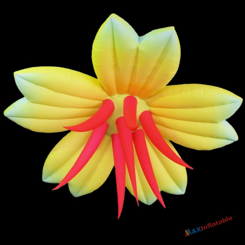 Illuminated Inflatable Flower Decoration with Colorful LED Lights