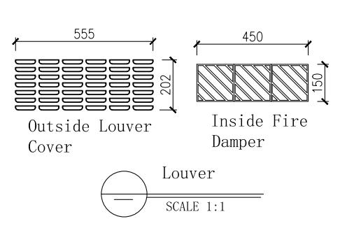 UL Listed 120 Minutes Fire Rated Louver Door with UL Certificated Fire Rated Louver on The Bottom