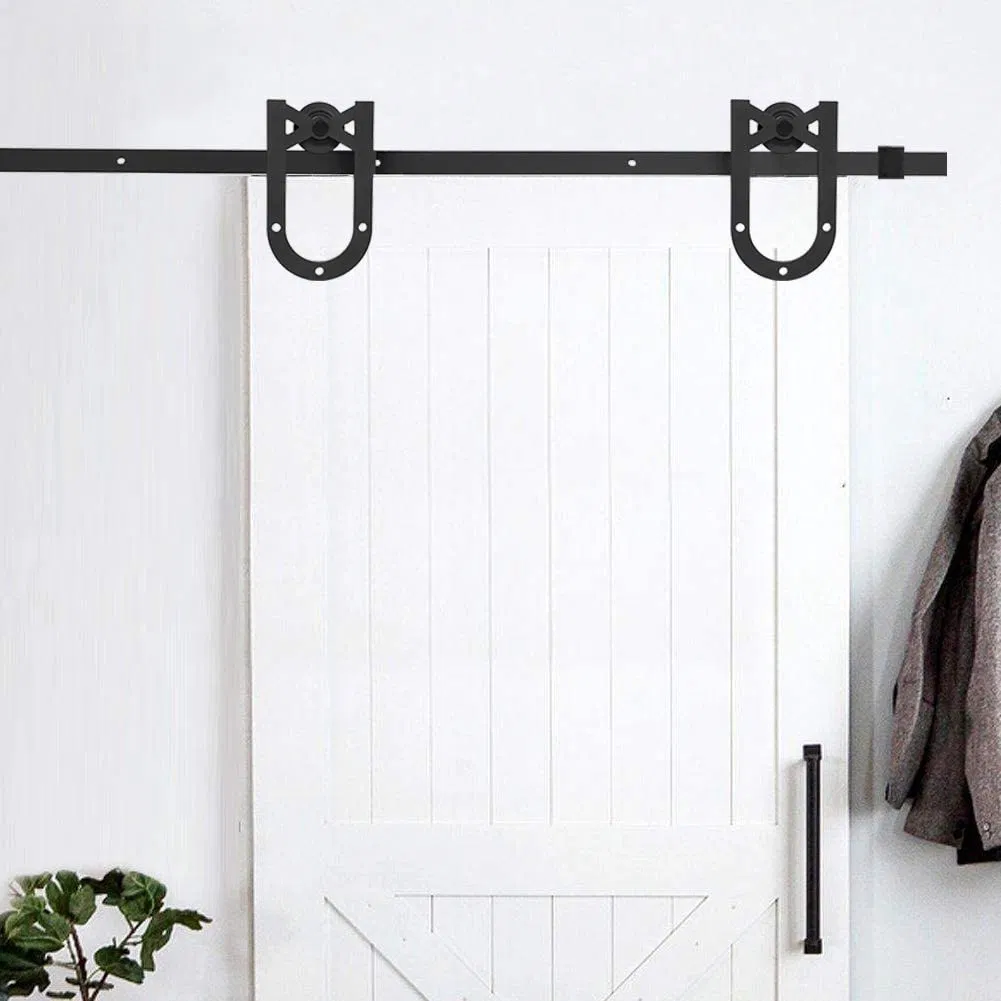Black Colors Spray The Powder Sliding Barn Door Hardware
