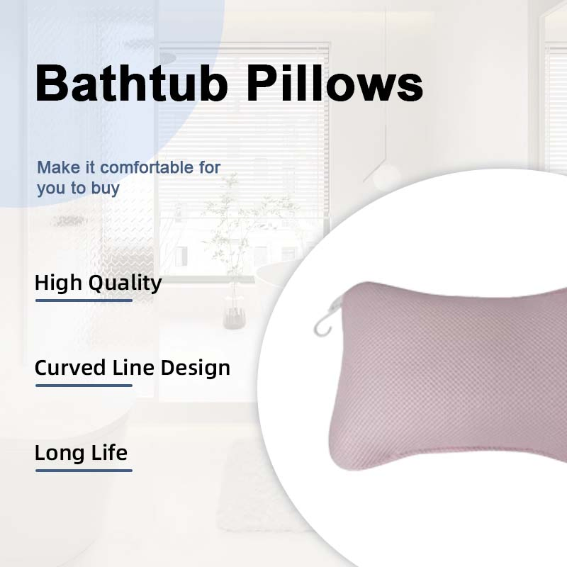 Soft Bath Pillow with Suction Cups Waterproof