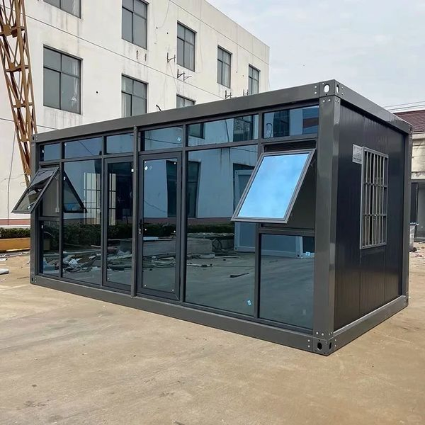 Steel Buildings Flat Pack Shipping Prefabricated Sandwich Panel Prefab Container House Portable Garage